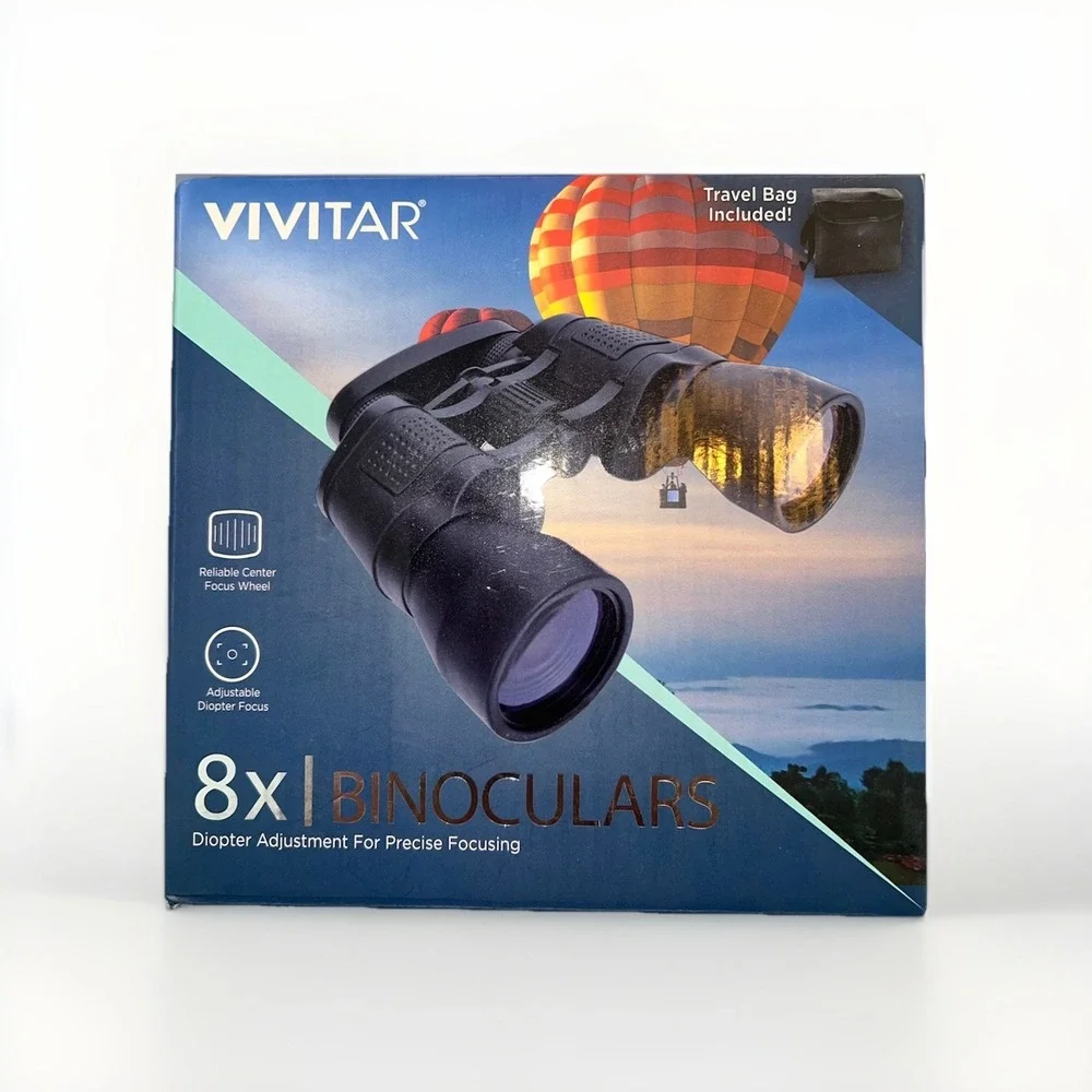 Vivitar Binoculars 8x Angular/ Linear Up To 1000 Yards NEW IN BOX with Case